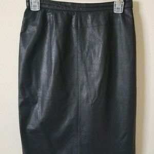 Danier Soft Black Leather Skirt.
